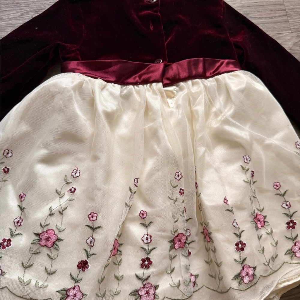 George Burgundy Velvet Dress - Picture 3 of 3